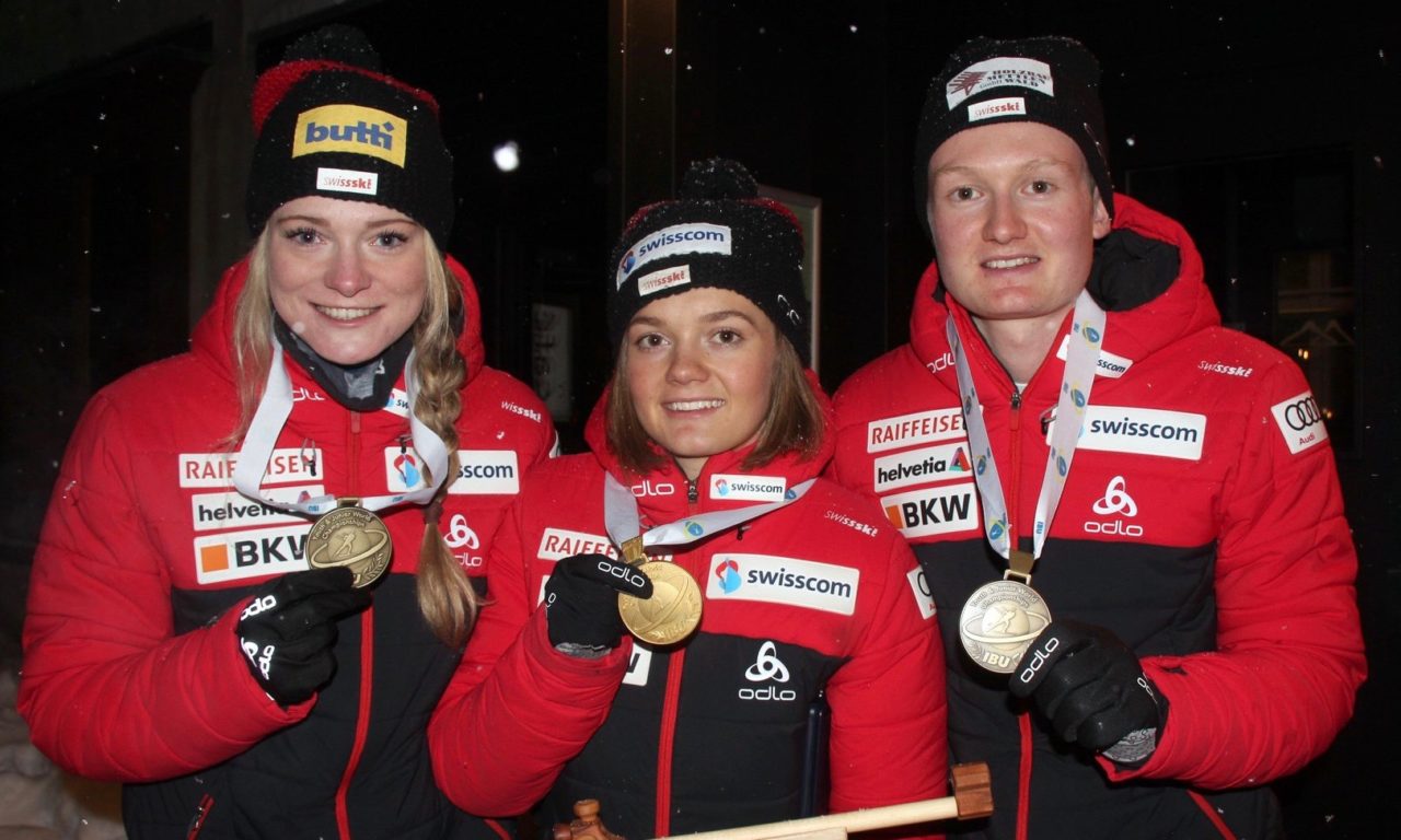 La relève du biathlon suisse médaillée
