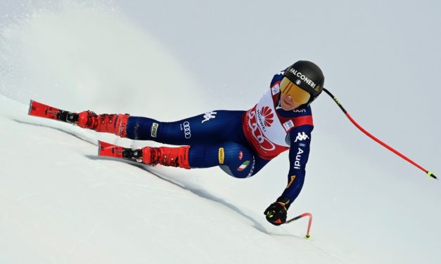 Les Italiennes et Corinne Suter devant à Crans-Montana