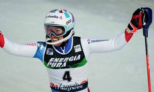 « Heureuse de skier à ce niveau »