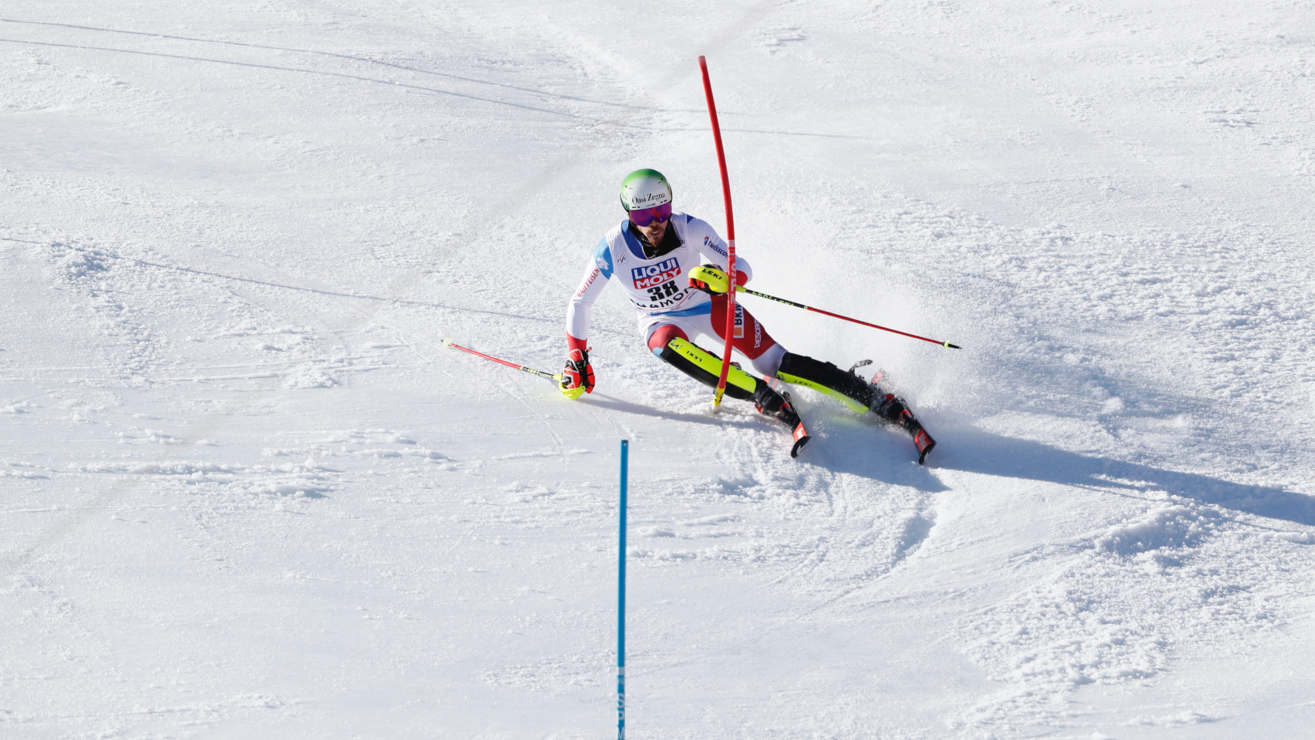 Marc Rochat sur la boîte en Coupe d'Europe