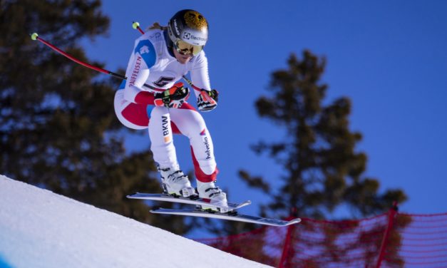Delia Durrer au pied du podium aux Mondiaux
