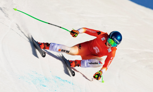 Stephanie Jenal sur le podium à Crans-Montana