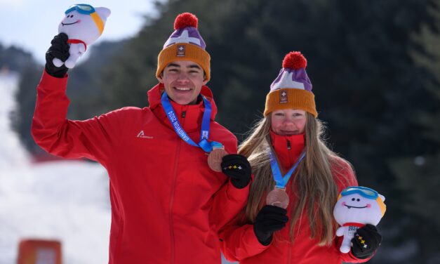 Les Valaisans médaillés de bronze en skicross à Gangwon