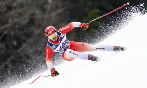 Loïc Meillard renoue avec le podium lors du super-G de Garmisch