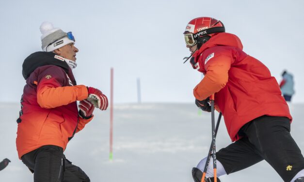 Ramon Zenhäusern bien au départ du slalom de Schladming
