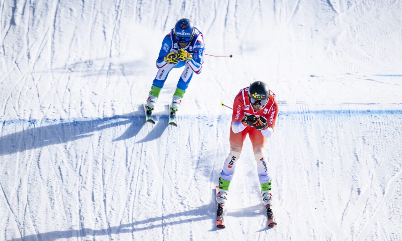 Alex Fiva au pied du podium à Alleghe