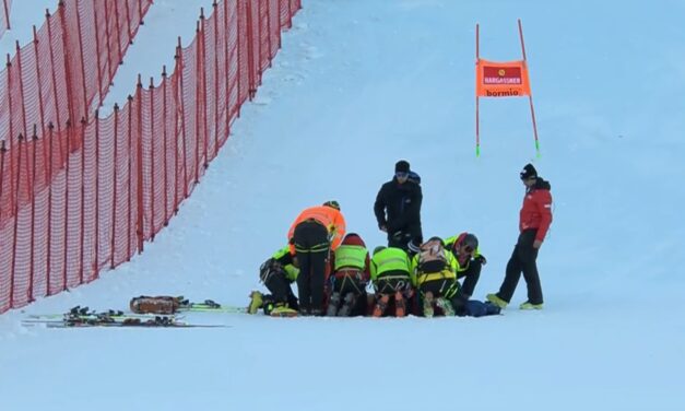 Lourde chute de Gino Caviezel à Bormio