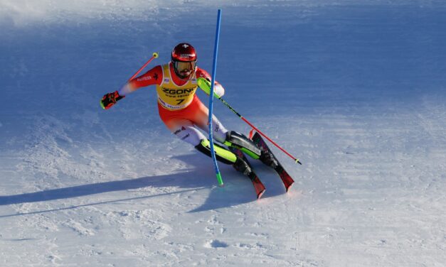 Loïc Meillard en leader à Madonna di Campiglio