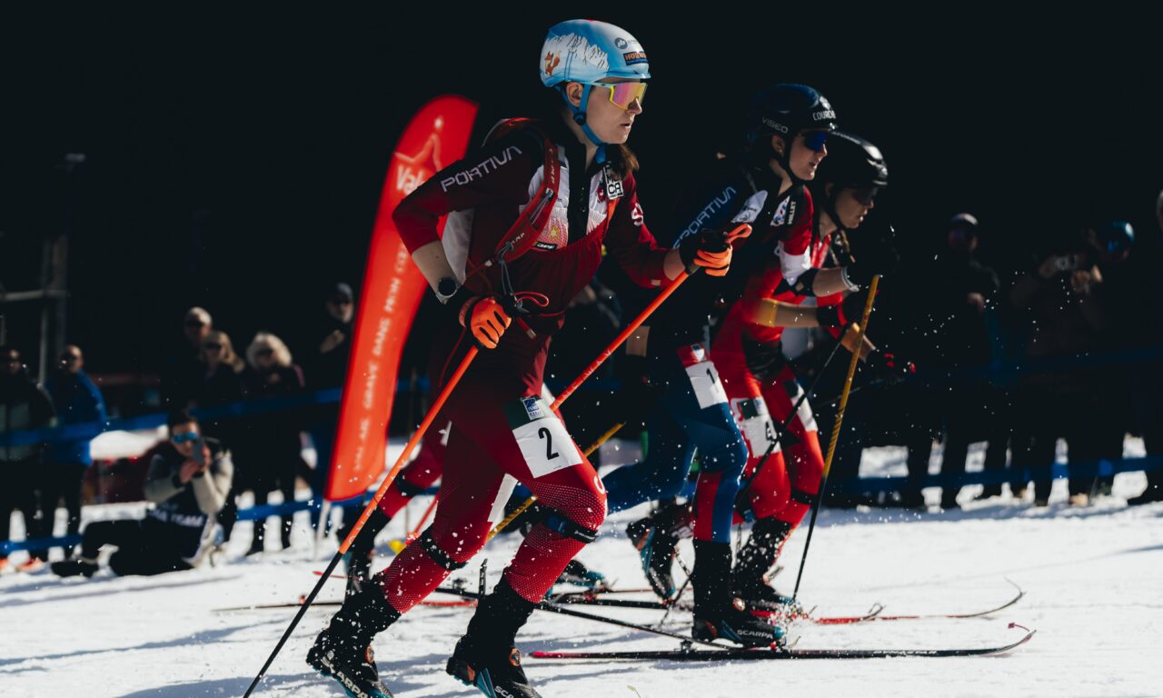 Marianne Fatton et Jon Kistler sur la boîte à Schladming