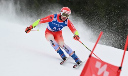 Sandro Zurbrügg au pied du podium à Zinal