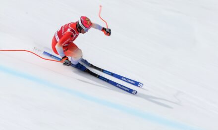 Arnaud Boisset au départ de la descente de Courchevel