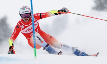 Lenz Hächler en patron lors du géant national